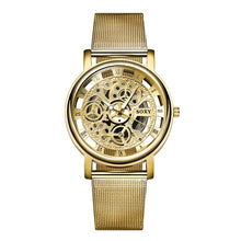 Load image into Gallery viewer, Watch Silver &amp; Golden Luxury Hollow Steel Watches Men