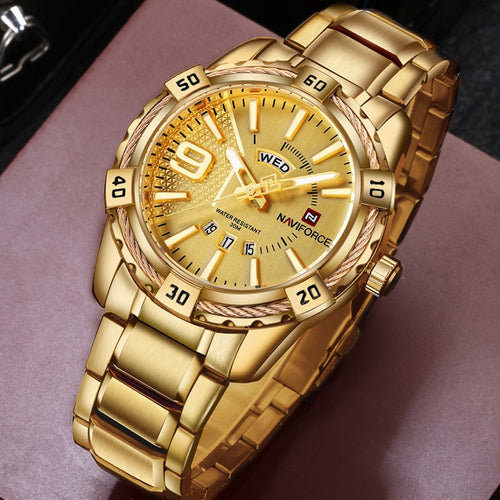 Sport Watch Gold Full Steel Quartz Watches