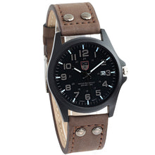 Load image into Gallery viewer, Date Leather Strap watches for mens