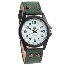 Load image into Gallery viewer, Date Leather Strap watches for mens