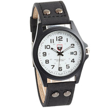 Load image into Gallery viewer, Date Leather Strap watches for mens