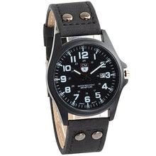 Load image into Gallery viewer, Date Leather Strap watches for mens