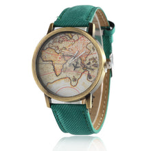Load image into Gallery viewer, New Fashion Global Travel By Plane Map Men Women Watches