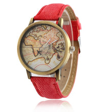 Load image into Gallery viewer, New Fashion Global Travel By Plane Map Men Women Watches