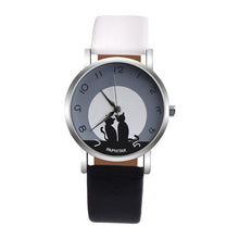 Load image into Gallery viewer, Leather Cute Cat Pattern Leather Watch