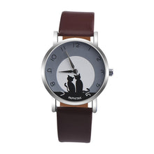 Load image into Gallery viewer, Leather Cute Cat Pattern Leather Watch