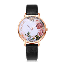 Load image into Gallery viewer, Casual Flower Dial Leather Band Quartz Wrist Watches