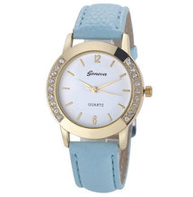 Load image into Gallery viewer, Luxury Brand Leather Crystal Quartz Watch Women