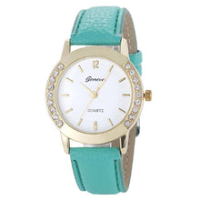 Load image into Gallery viewer, Luxury Brand Leather Crystal Quartz Watch Women