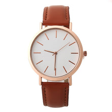 Load image into Gallery viewer, Leather Band Analog Round Wrist Watch Quartz Watches