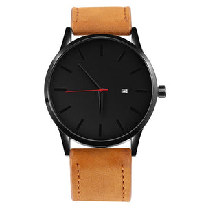 Watches Fashion Leather Quartz Watch Men